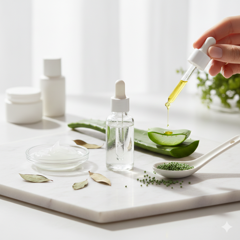 Natural ingredients used in lip serum