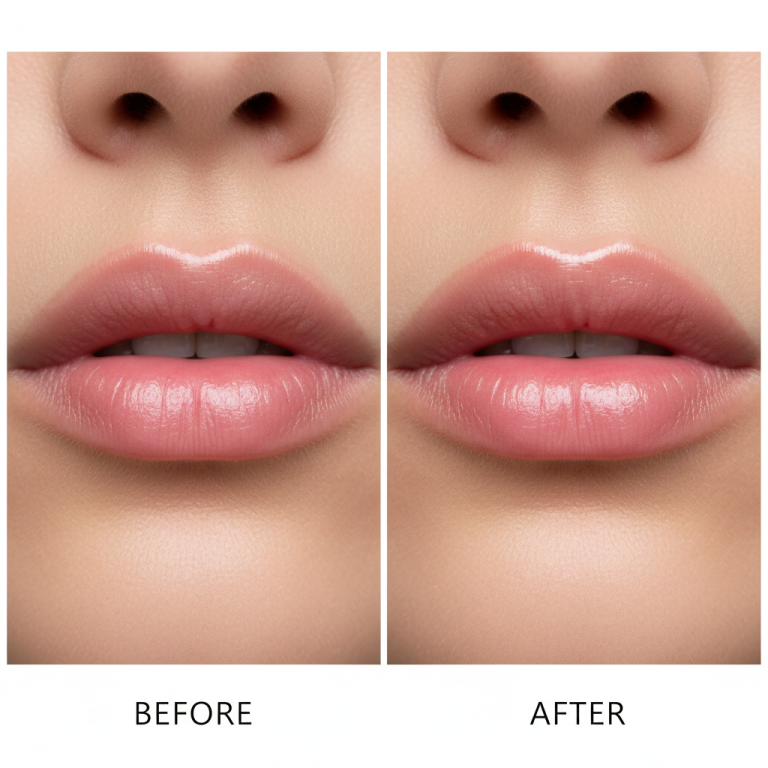 Lip serum before and after results